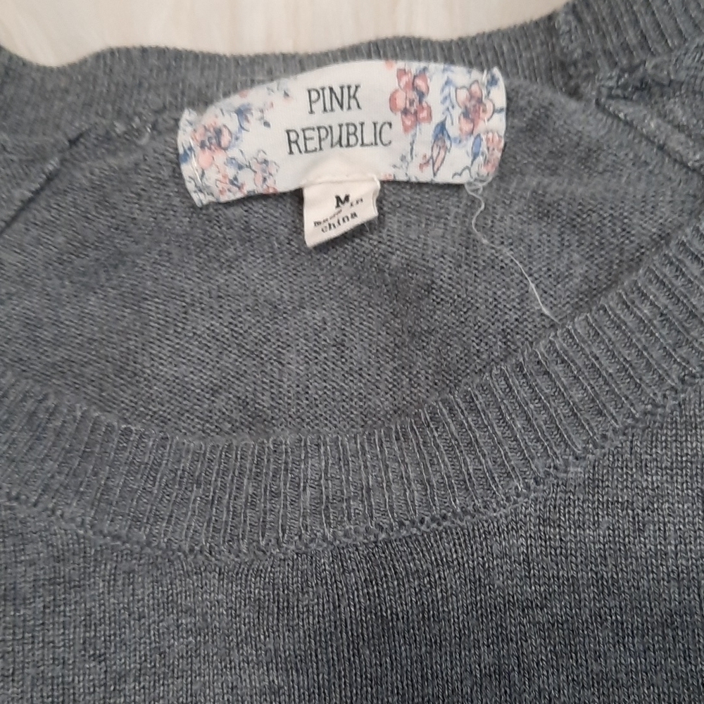Pink Republic Gray Longsleeve Sweater - Picture 2 of 5